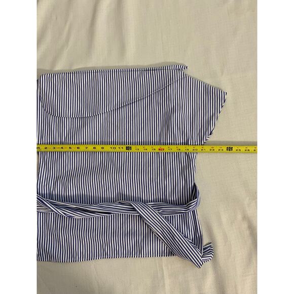 J.O.A Blue and white belted top‎ size small - Picture 4 of 5